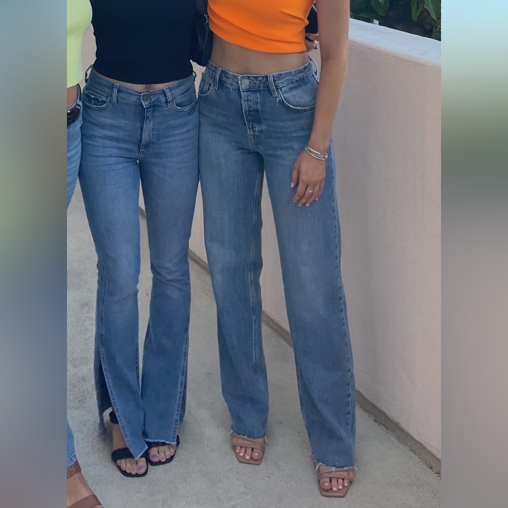 ZARA High Rise Wide Leg Jeans